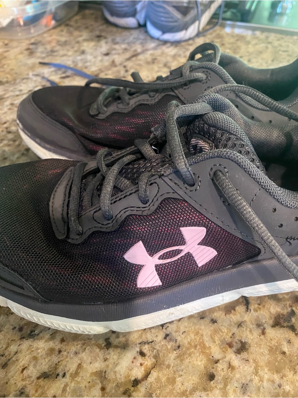 Under Armour Black Sneakers with Light Pink Logo